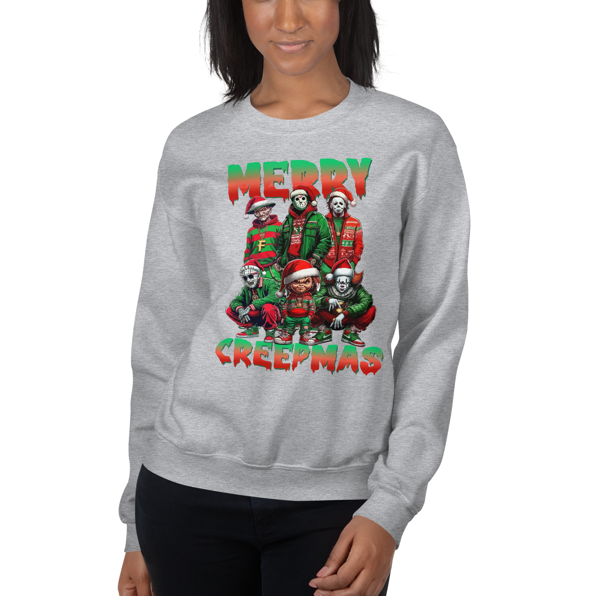 Crewneck/sweat humoristique - Merry creepmas | Komic.ca