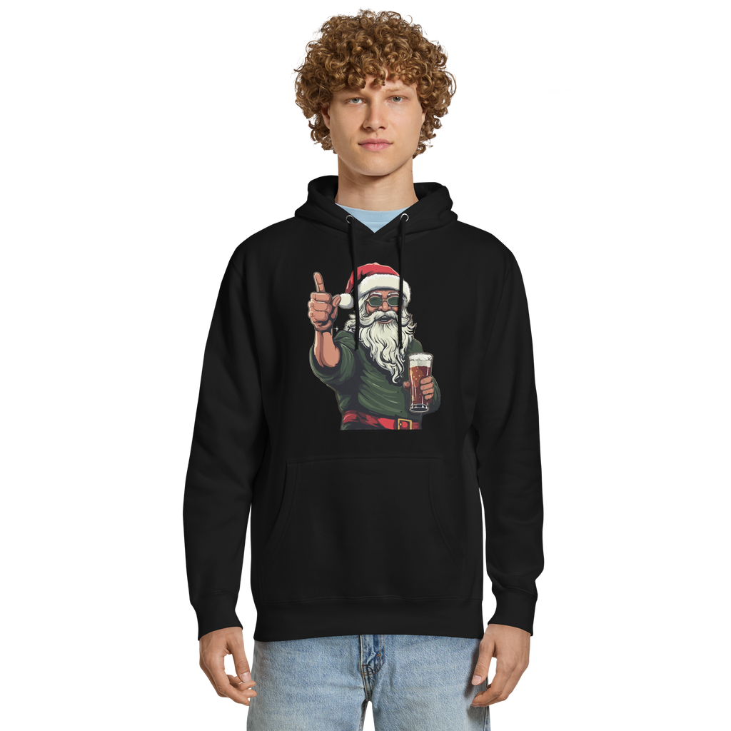 Hoodie humoristique - Santa claus with beer | Komic.ca