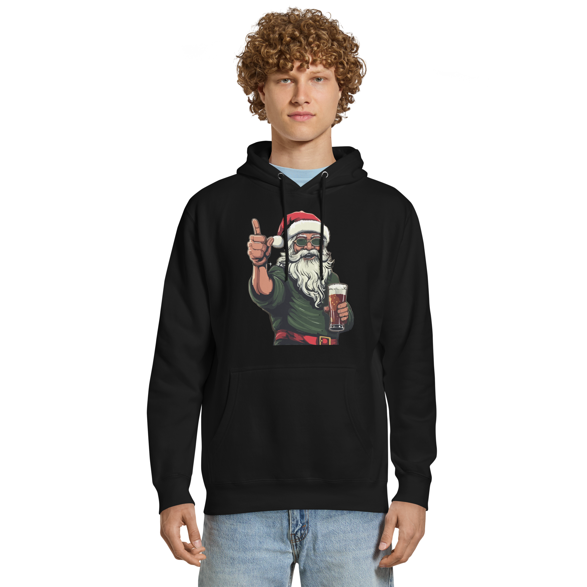 Hoodie humoristique - Santa claus with beer | Komic.ca