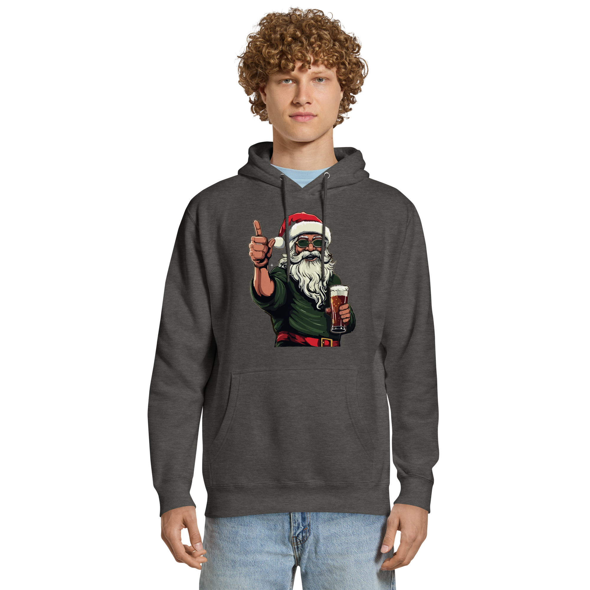 Hoodie humoristique - Santa claus with beer | Komic.ca