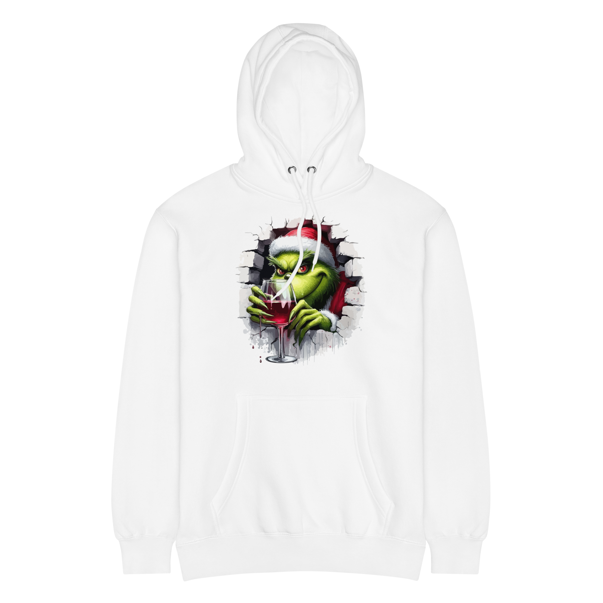 Hoodie humoristique - Grinch and wine | Komic.ca