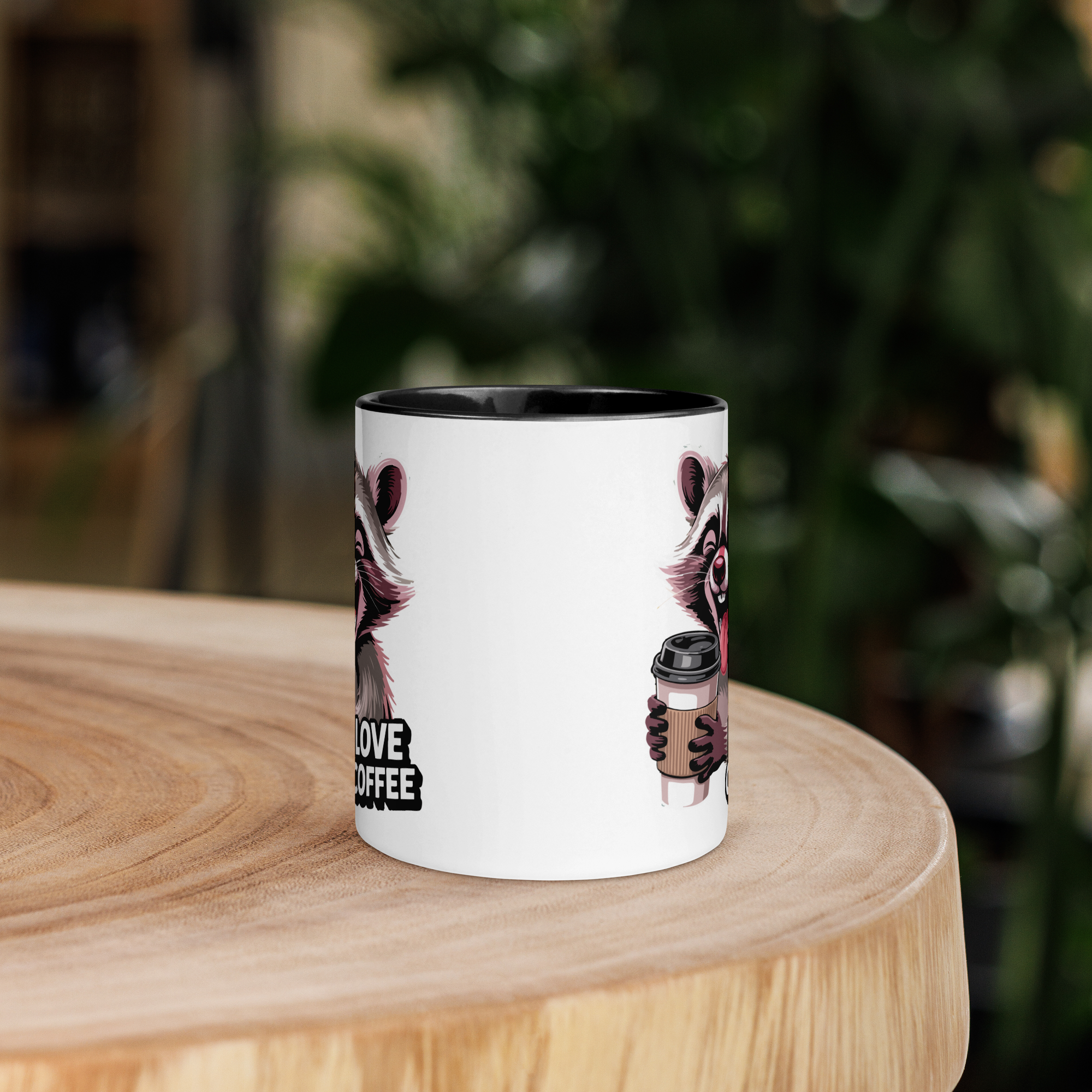 Tasse/mug humoristique - Racoon, Love coffee | Komic.ca
