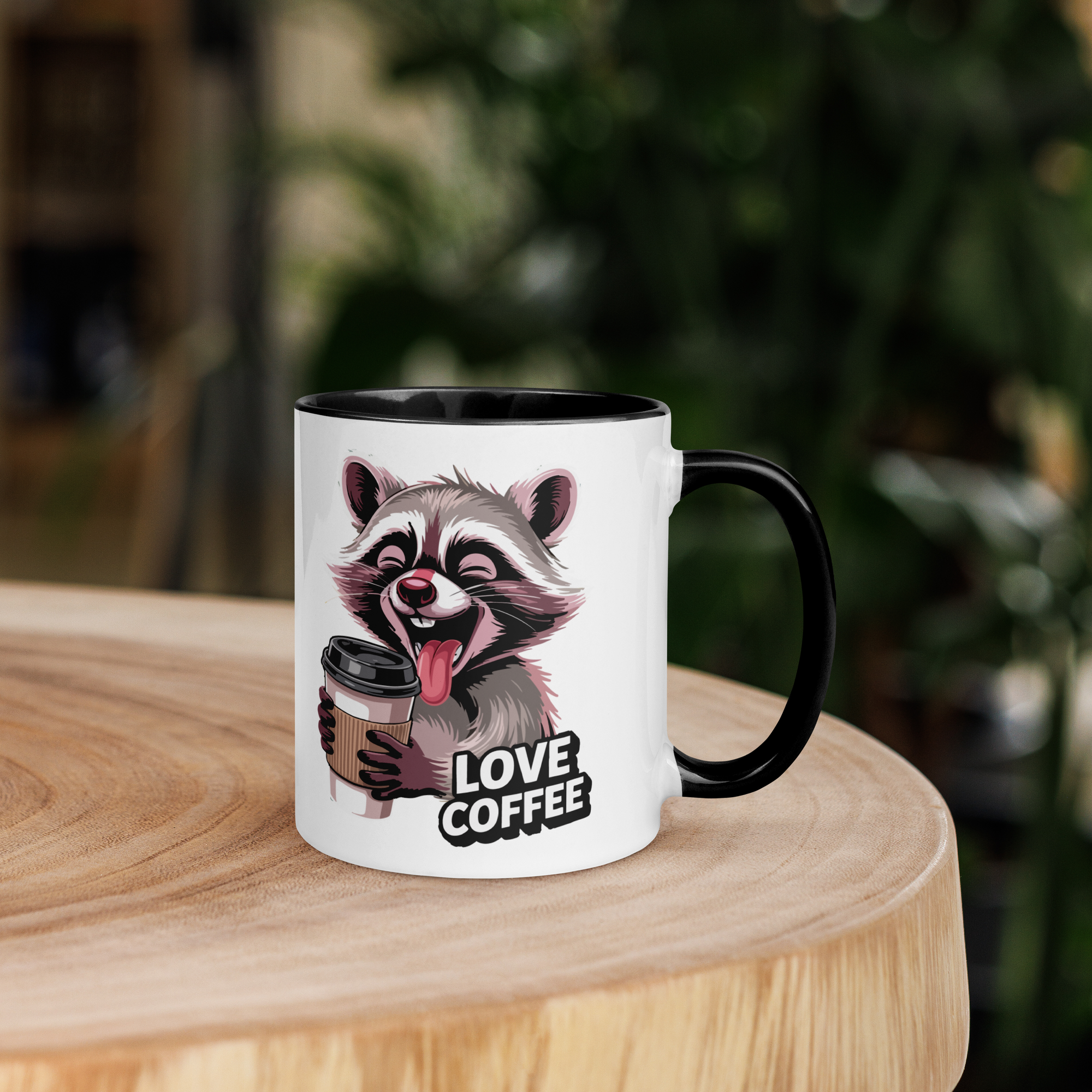 Tasse/mug humoristique - Racoon, Love coffee | Komic.ca