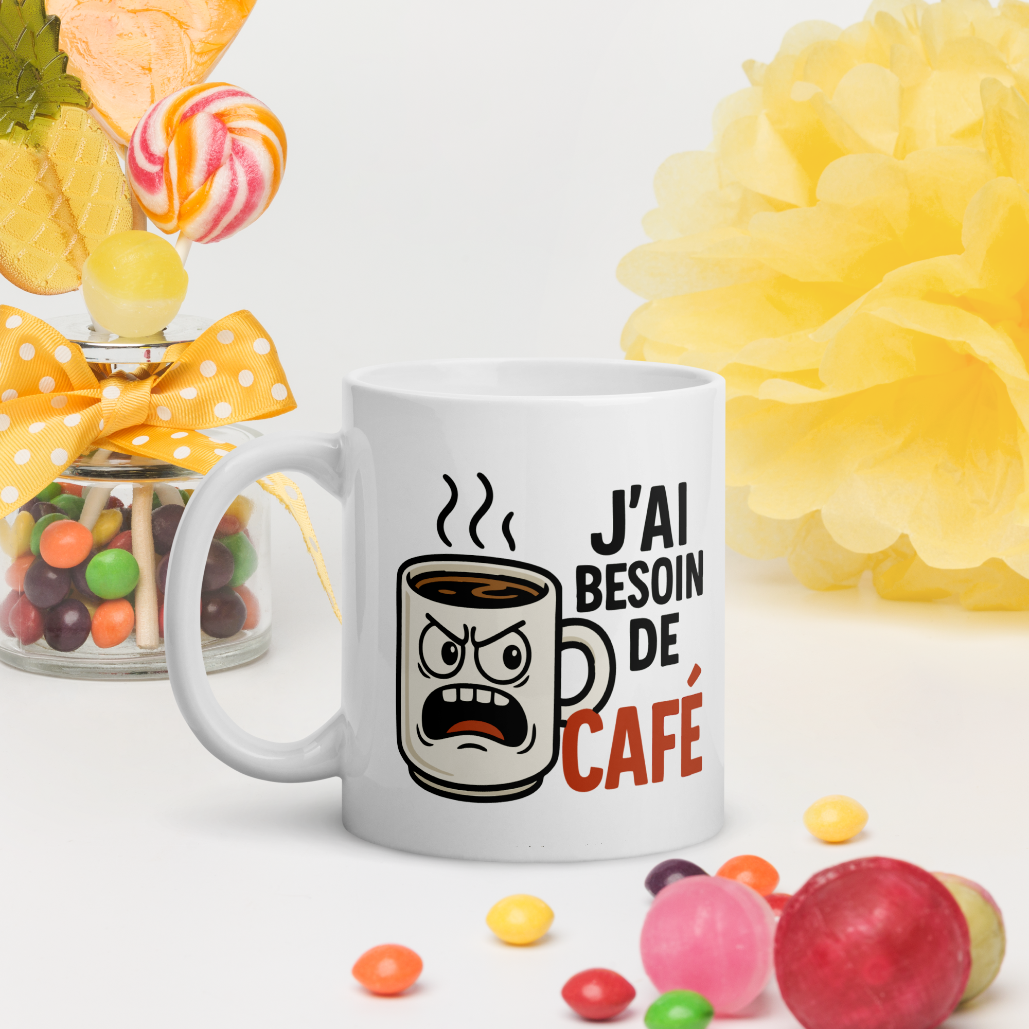 Tasse humour – J’ai besoin de café