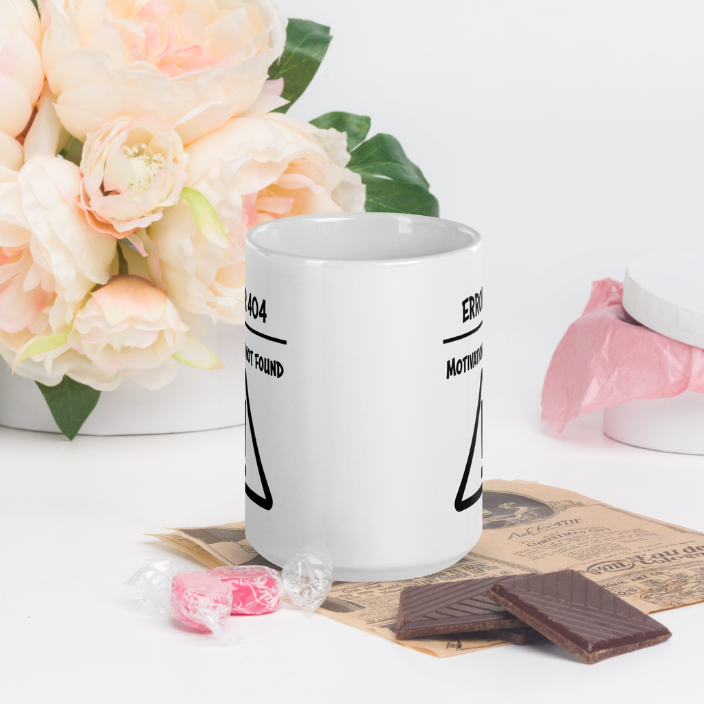Tasse/mug humoristique - Error 404, Motivation not found | Komic